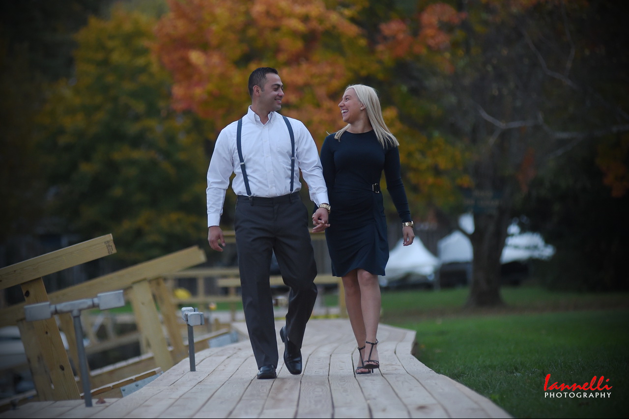 Couple walking on Dock