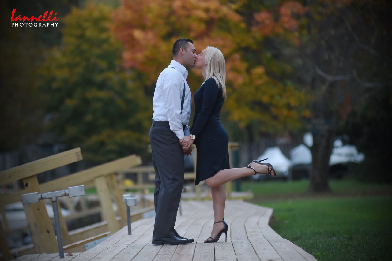 Couple Kissing on Dock