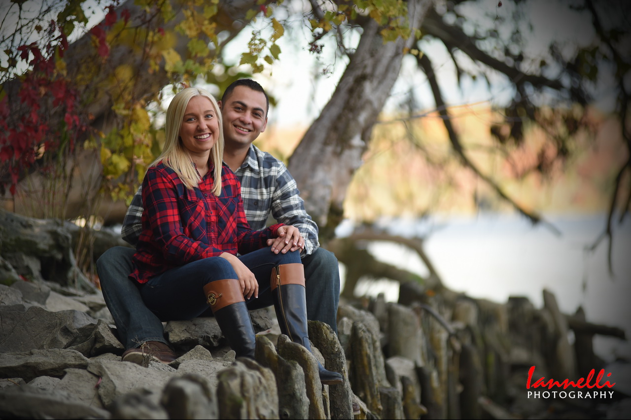 Couple sitting near Falling Waters Preserve